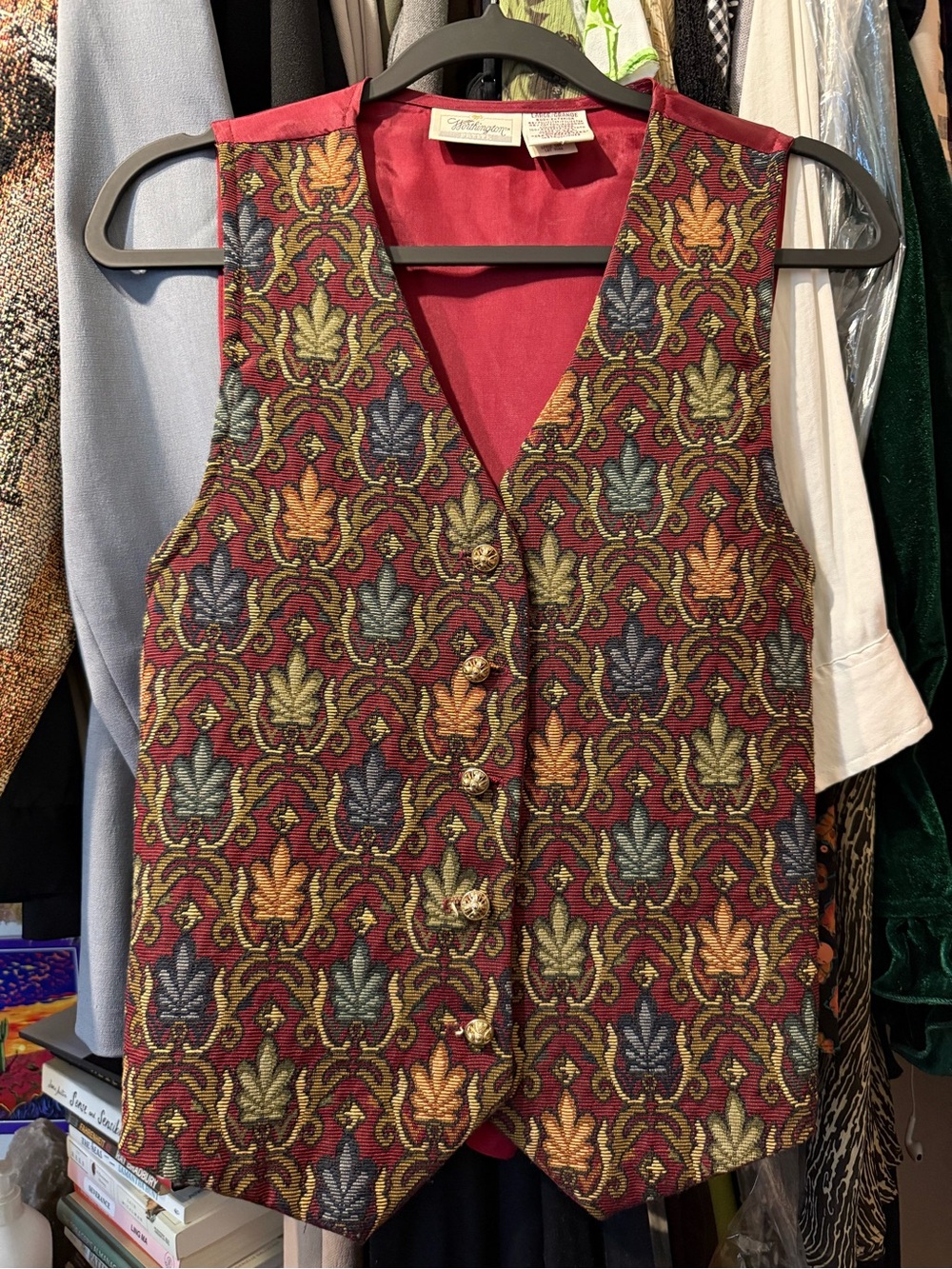 Vintage tapestry vest